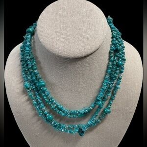 GENUINE TURQUOISE and QUARTZ Necklace